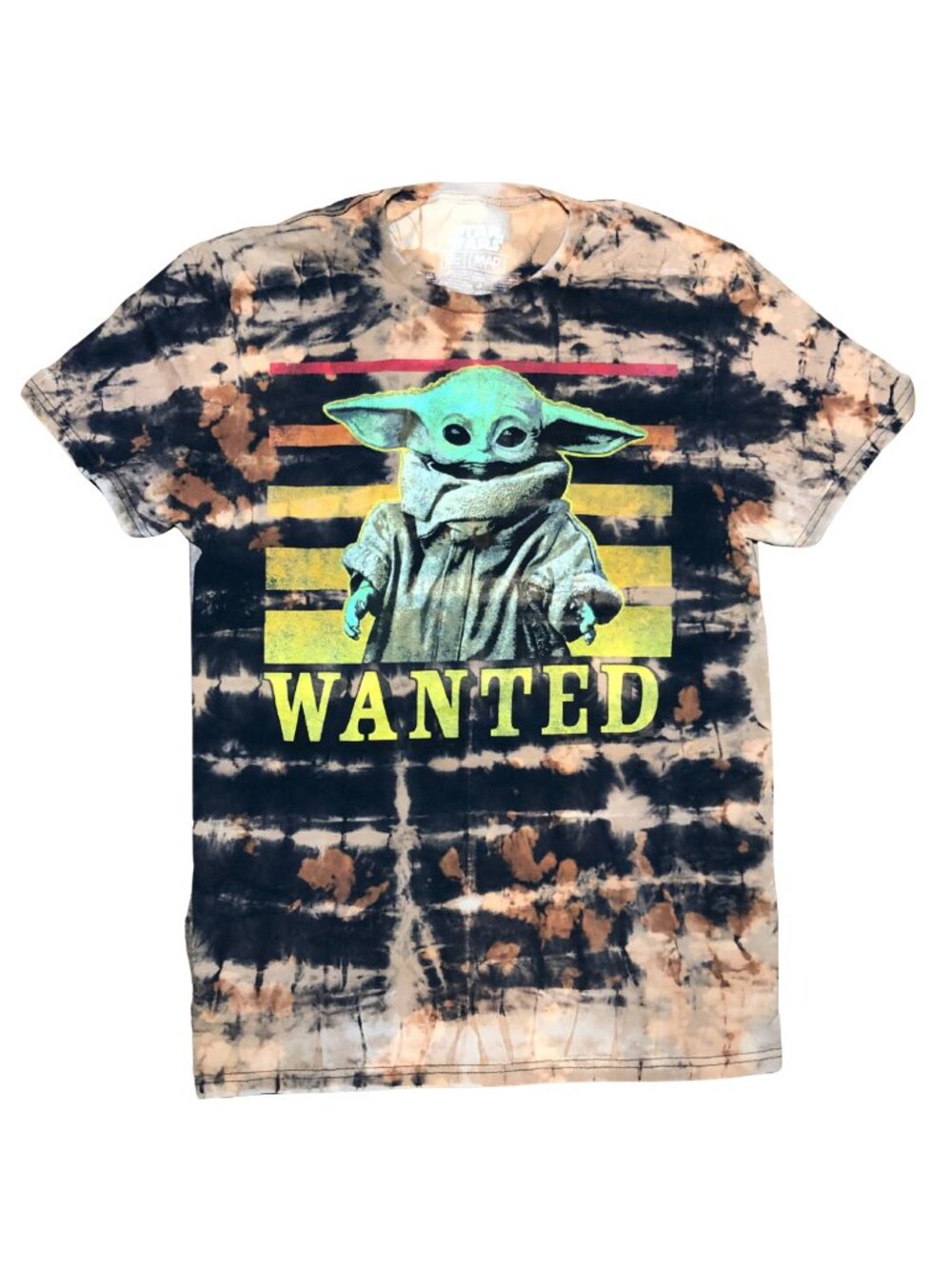 Custom - Mandalorian The Child Baby Yoda 'WANTED" Tie-Dye T-Shirt Adult Sizes